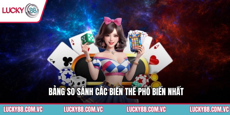 Bảng so sánh các biến thể phổ biến nhất